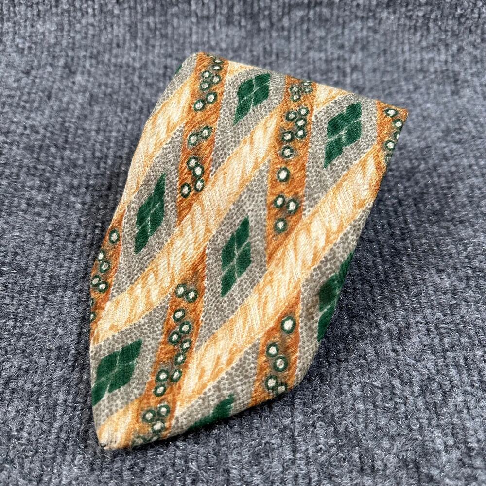 RARE Ermenegildo Zegna Men's Silk Neck Tie Abstract Rope Diamond Dot AOP